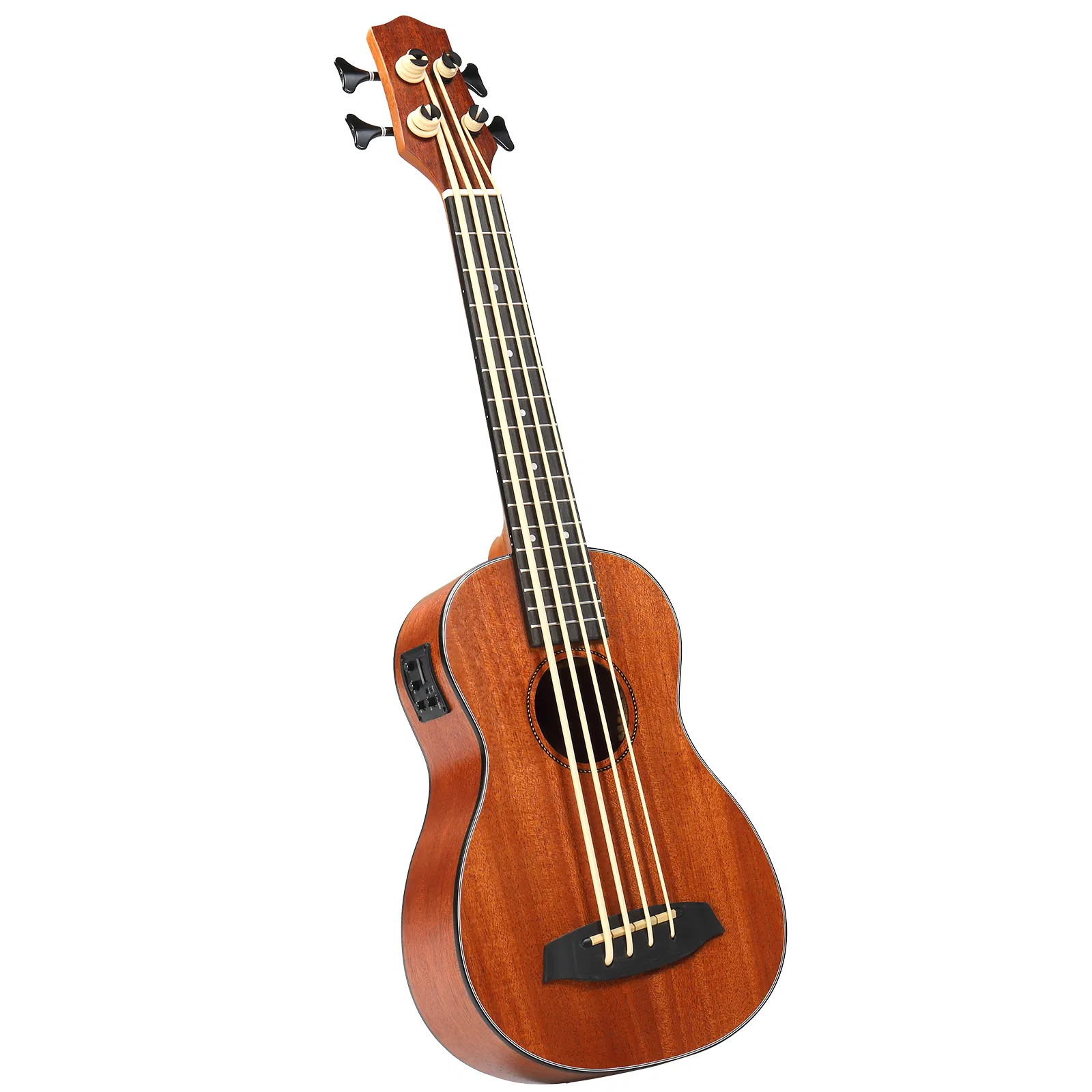 30-inch ukulele bass mahogany body with EQ, comes with cotton bag, capo, strap, picks*3, wrench tool photo 5