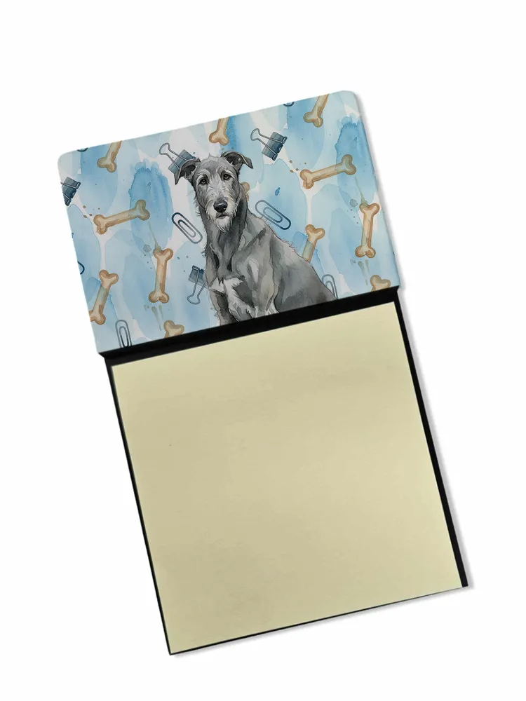 Gray Irish Wolfhound Coworker Watercolor Sticky Note Holder Refillable Dispenser Desk Accessory 3x3 Pad Gift photo 8