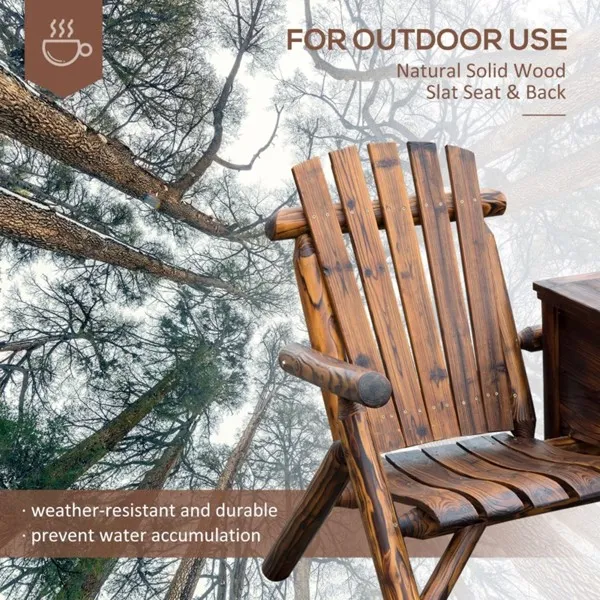 Wooden Chair Loveseat with Inset Ice Bucket Garden chairs/courtyard chairs photo 4