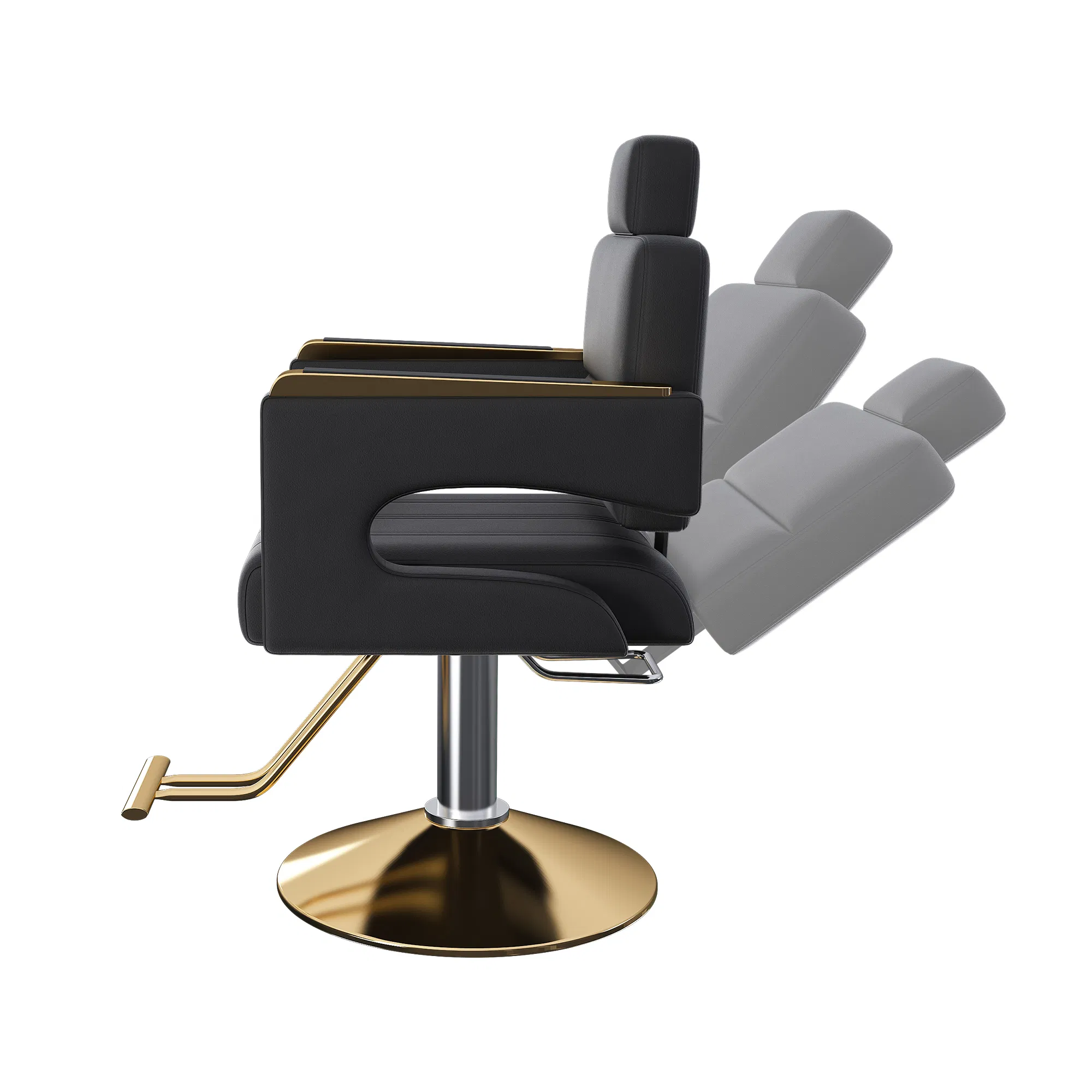 Professional Hydraulic Barber Chair - 360° Swivel with Adjustable Height, Stainless Steel Armrests & Reclining Backrest for Salon & Barber Shop photo 1