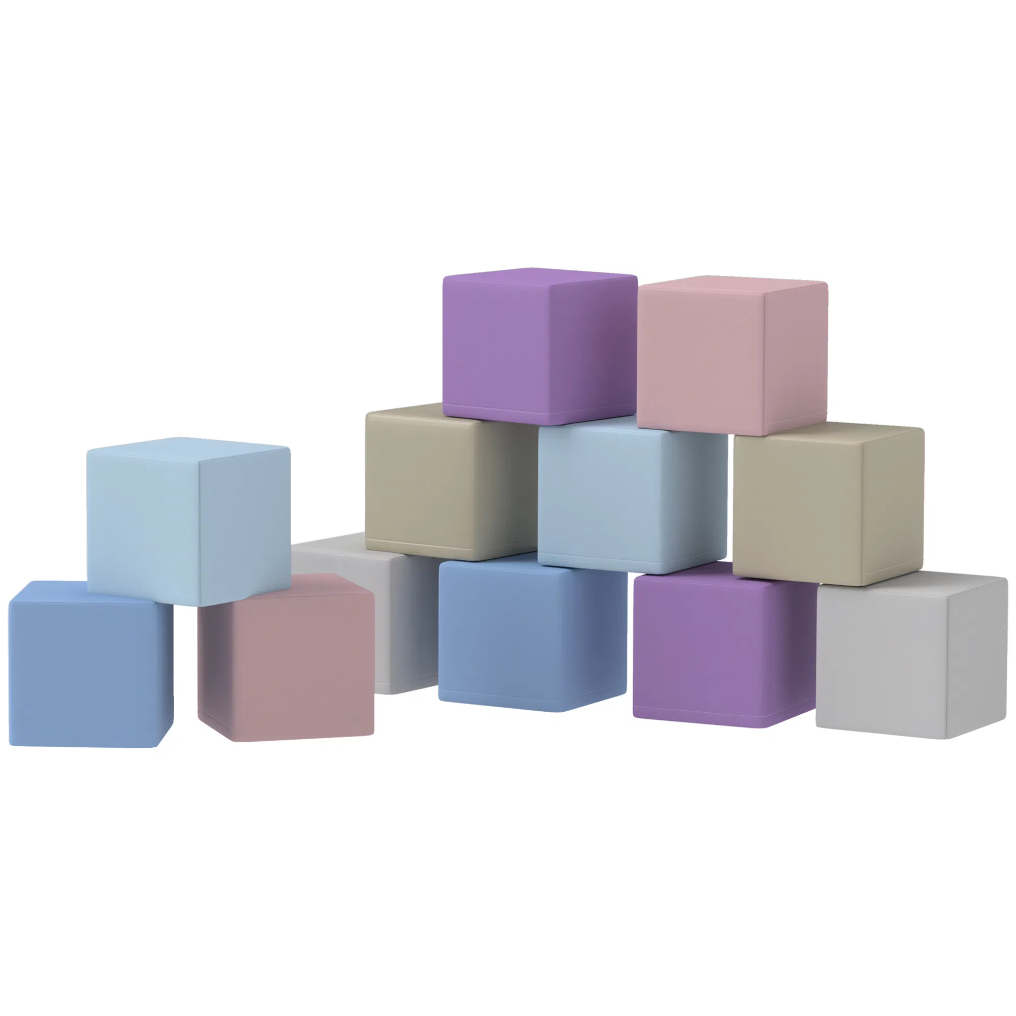 12 Piece Soft Play Blocks Soft Foam Toy Building And Stacking Blocks - Multicolours photo 1