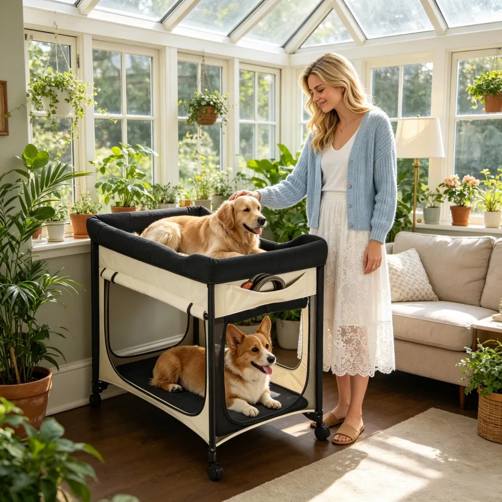 Elevated Dog Bed with Waterproof Oxford for Closet photo 6