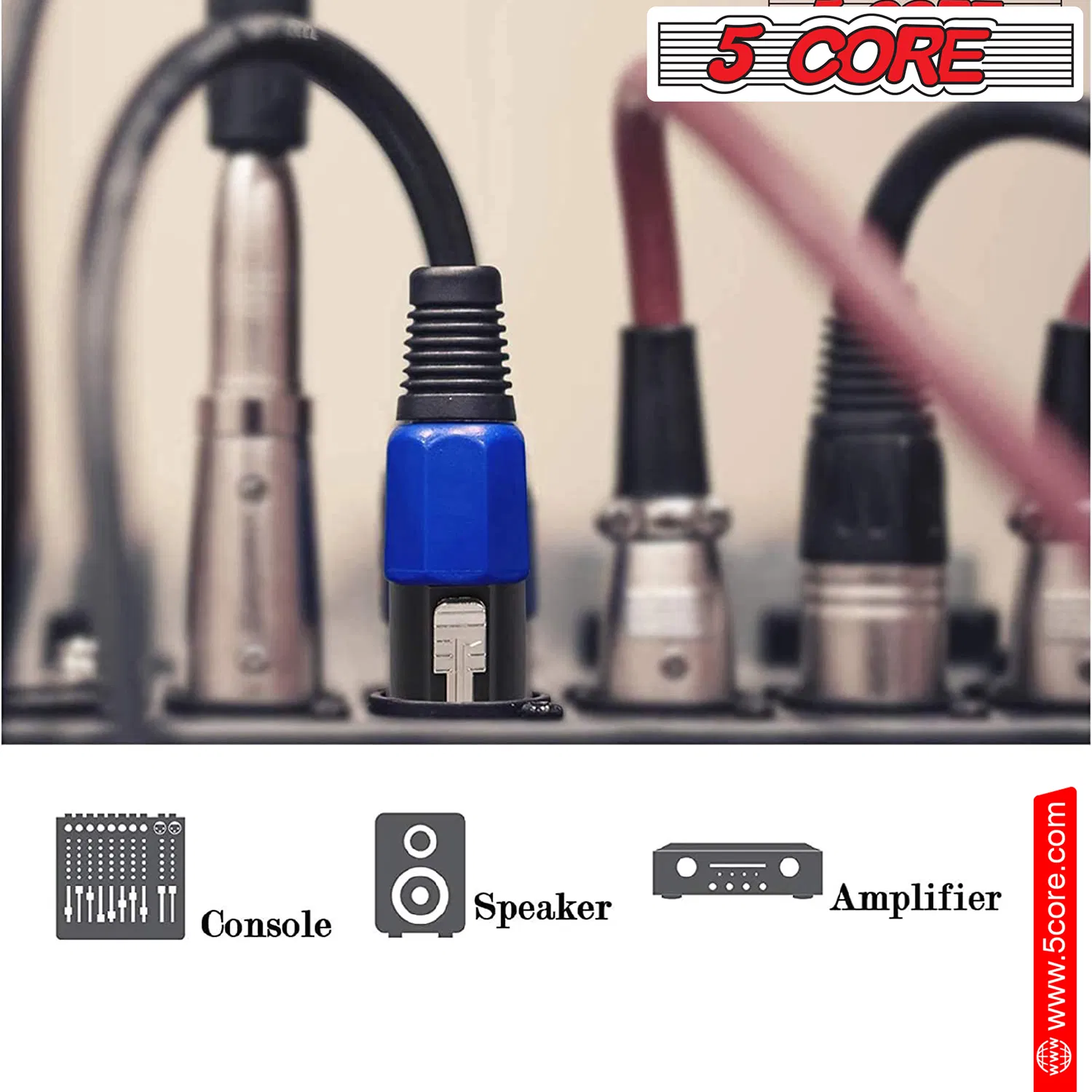 5 Core Speakon Adapter 6 Pack High Quality Audio Jack Male Audio Pin Speaker Adapter Connector photo 2