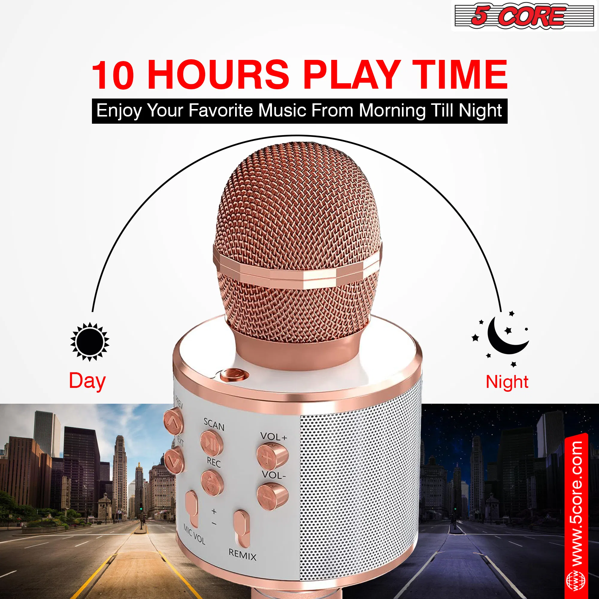 5 Core Microphone Wireless Karaoke Mic With Speaker 3 in 1 Portable Bluetooth Microfono Inalambrico photo 6