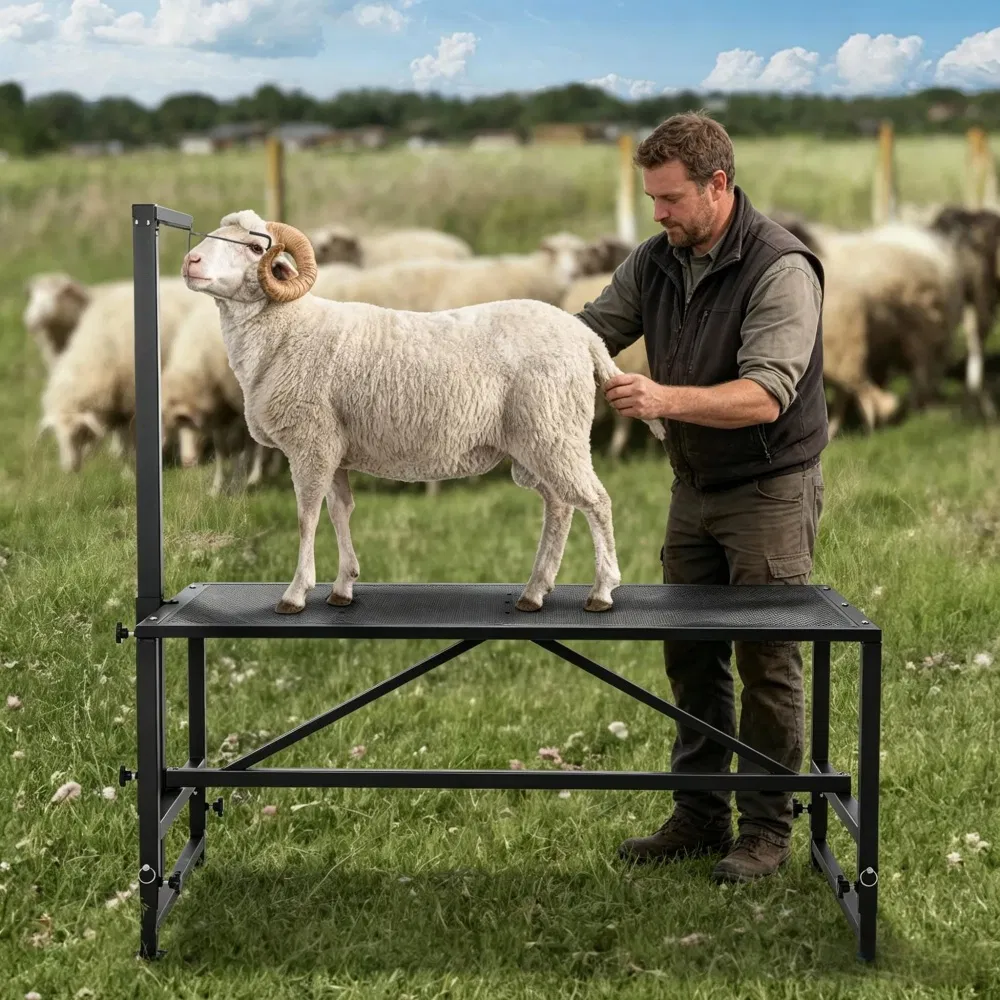 Livestock Stand with Adjustable Height and Metal photo 2