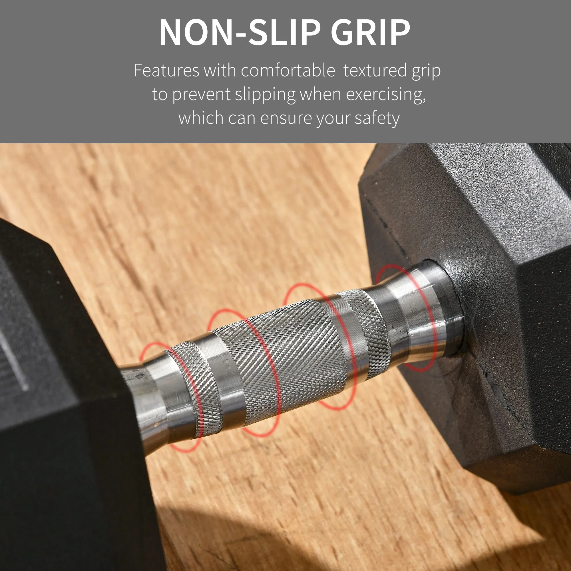 40lbs Rubber Hex Dumbbells Weight Dumbbell Hand Weight Barbell for Body Fitness Training for Home Office Gym, Black photo 4