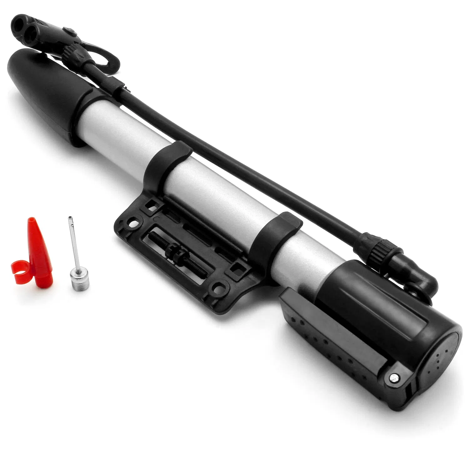 Mini Bike Pump Portable Bicycle Tire Inflator Ball Air Pump w/ Mount Frame For Mountain Road Bike photo 7