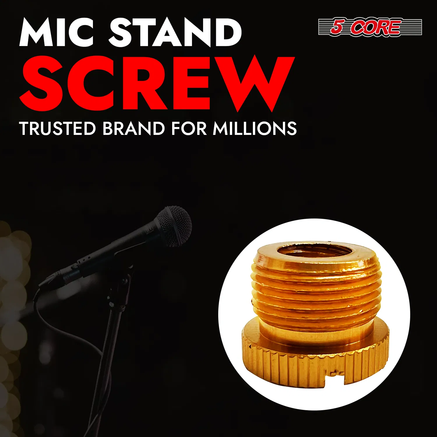 5 Core Microphone Stand Adapter Pack 5/8 M to 3/8 F, 3/8 M to 5/8 F, ¼ photo 7