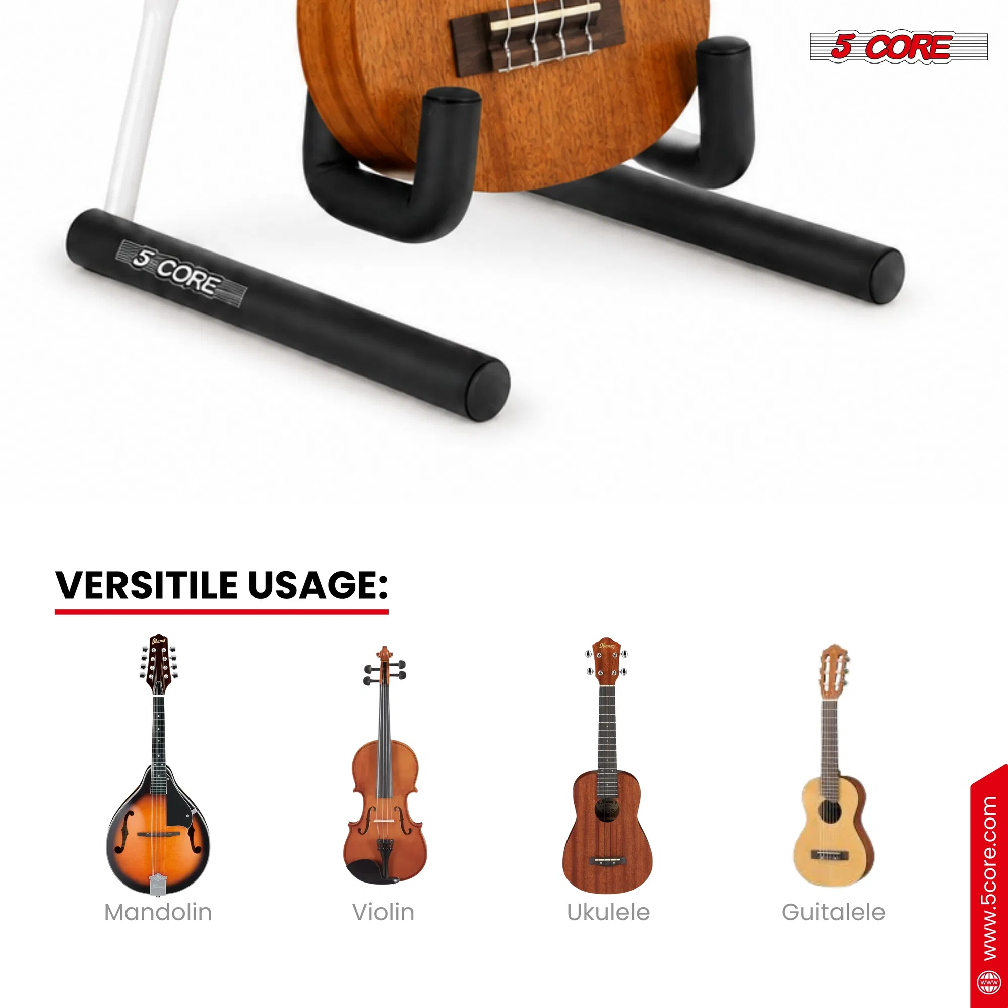5 Core Ukulele Stand A Frame Metal Body w Soft Padded Arms Support Banjo Ukuleles Mini Guitar Violin photo 5