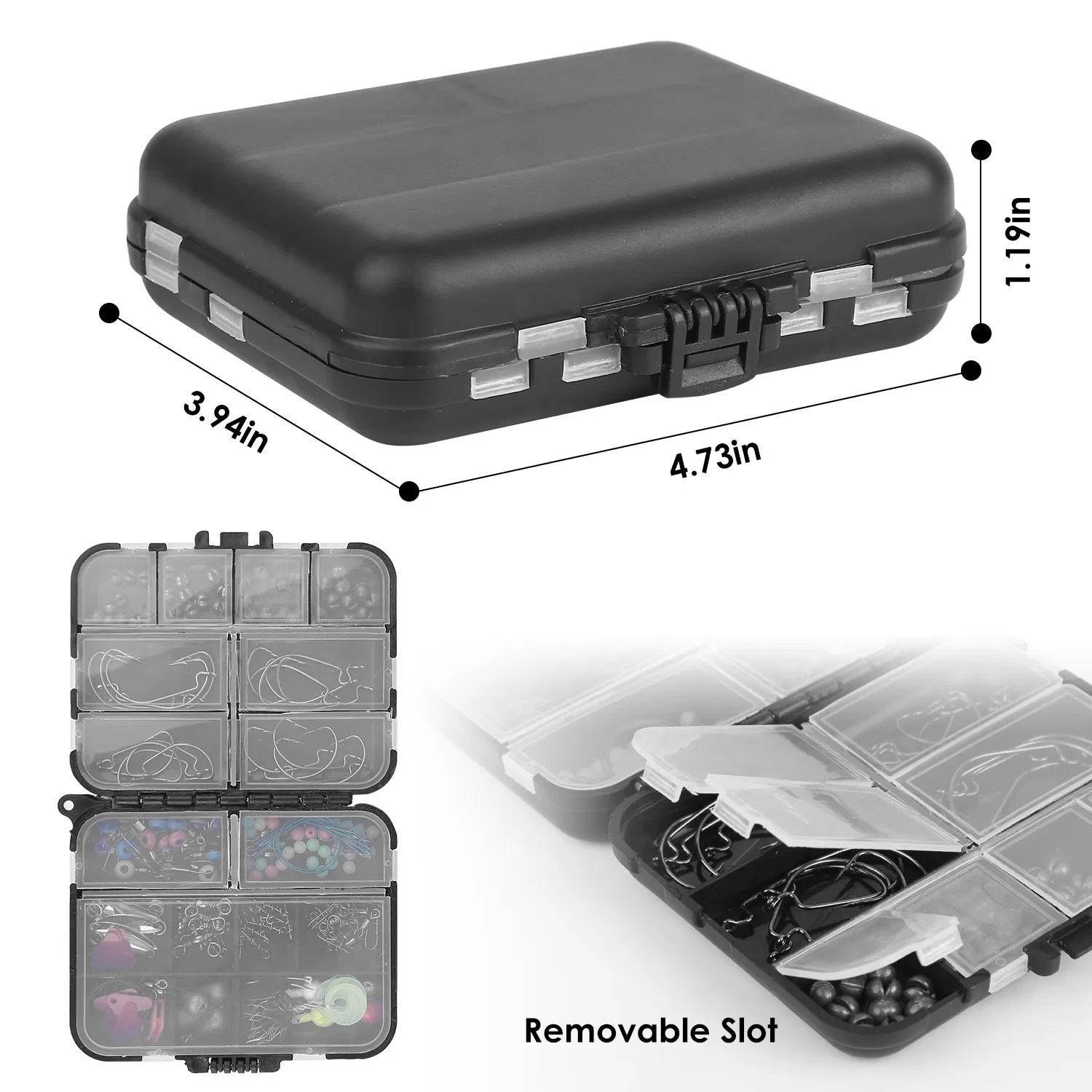 188PCS Fishing Accessory Kit - Includes Hooks, Sinker Weights, Lures, Swivels & More, Premium Corrosion-Resistant Material with Tackle Box for Easy Storage & Carry, Ideal Gift for Fishermen photo 3
