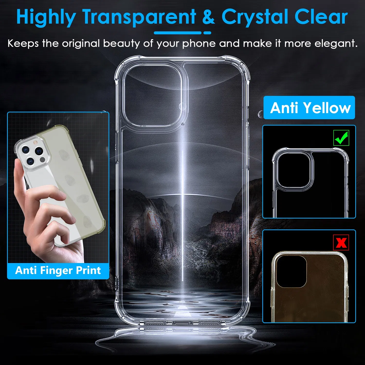 Shockproof Clear Phone Case Soft TPU Transparent Phone Cover Anti-Shock Ultra-Thin Phone Case Cover photo 5