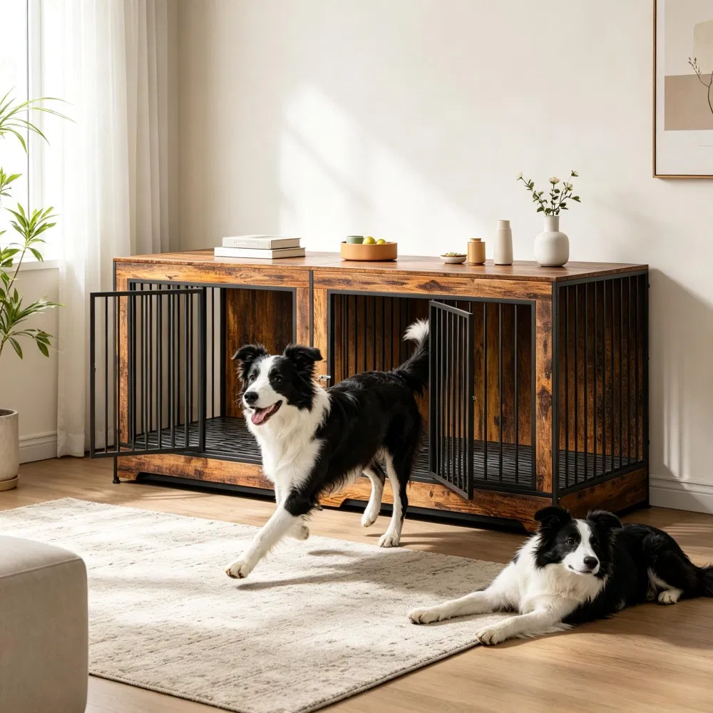 Dog Crate Furniture with Adjustable Divider photo 3