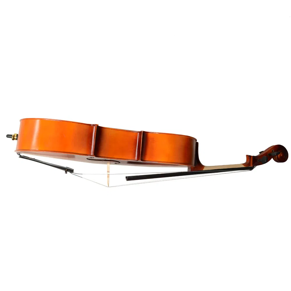 4/4 Acoustic Cello Case Bow Rosin Wood Color photo 8
