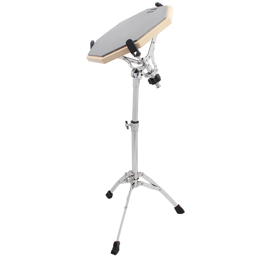 Chrome Plated Dumb Snare Drum Stand Tripod Silver photo 5