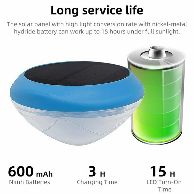Solar LED RGB Light Outdoor Garden Pond Swimming Pool Floating Waterproof Lamps photo 3