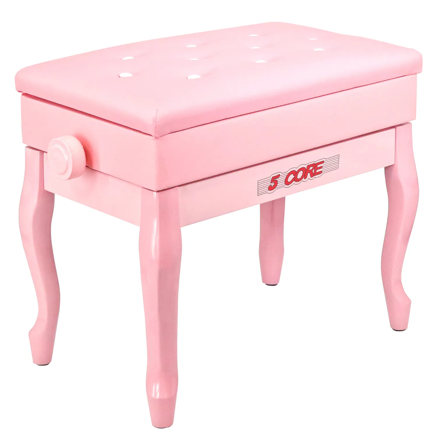 5 Core Piano Bench Wooden Height Adjustable Stool Heavy Duty Keyboard Seat with Storage photo 1