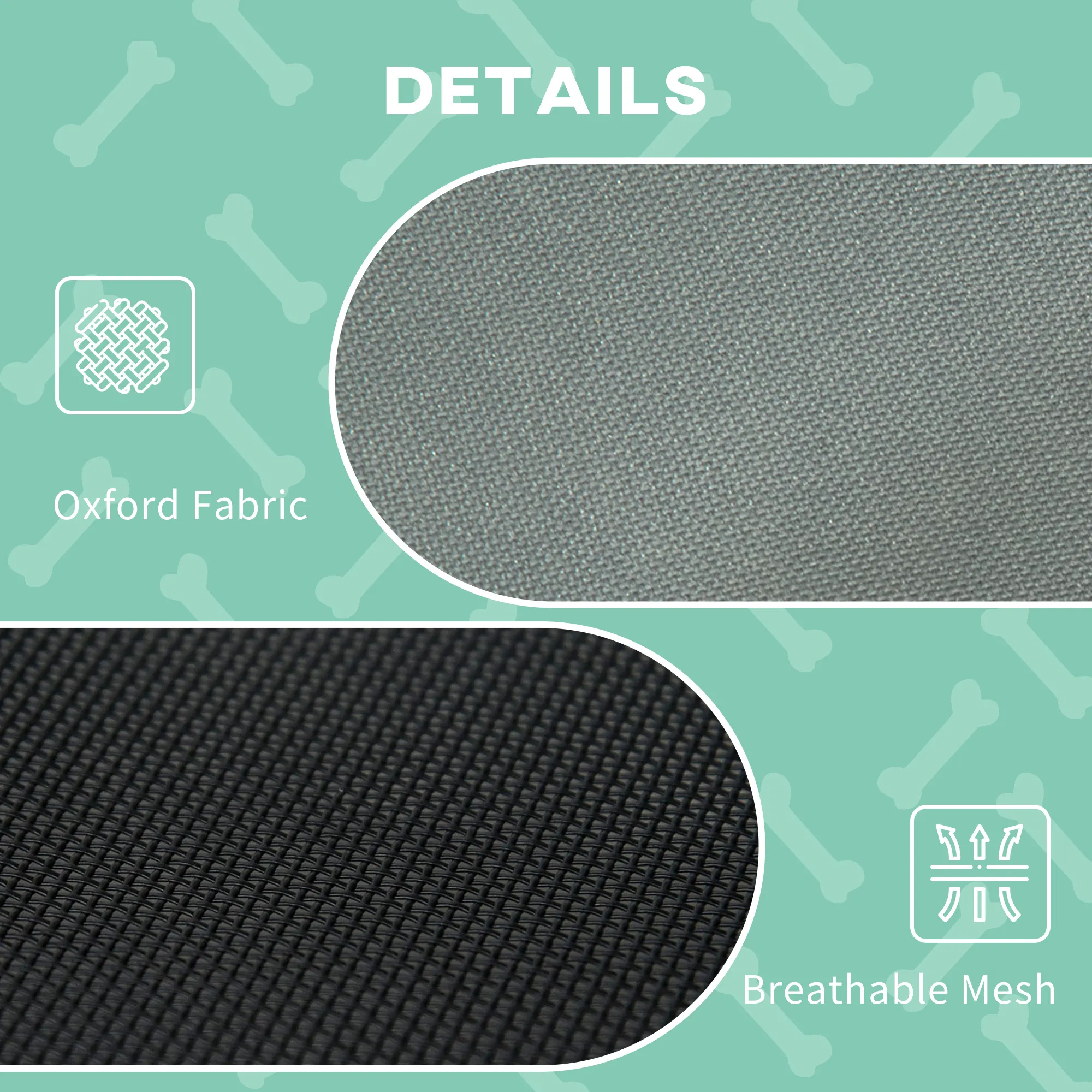 Large Elevated Dog Bed 6.2" L X 29.9" W 36.2" H Foldable Outdoor Cat Dog Canopy Cot w/ Carry Bag Grey photo 5