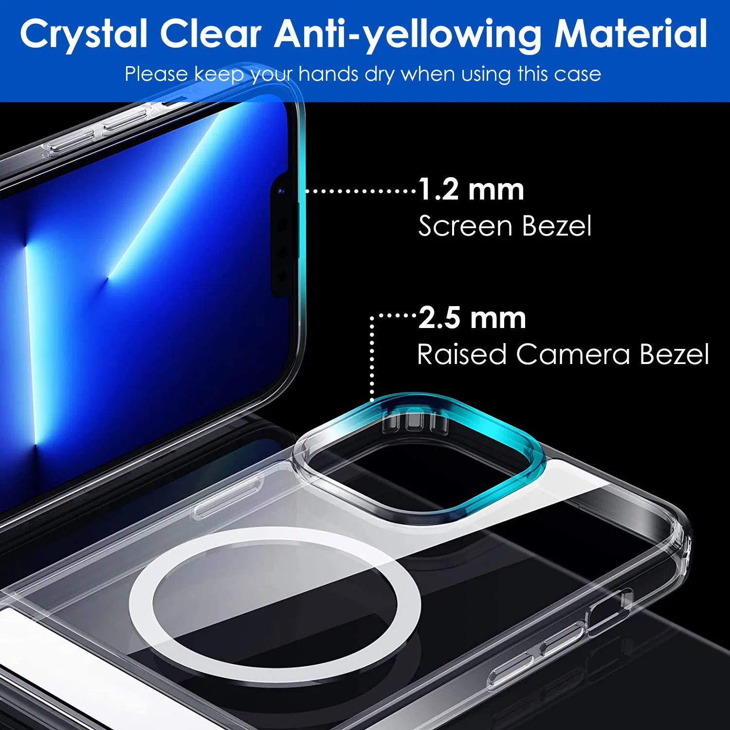 Magnetic Metal Kickstand Clear Case Shockproof Anti Yellowing Phone Cover Compatible with Magsafe Fit for IOS Phone photo 6