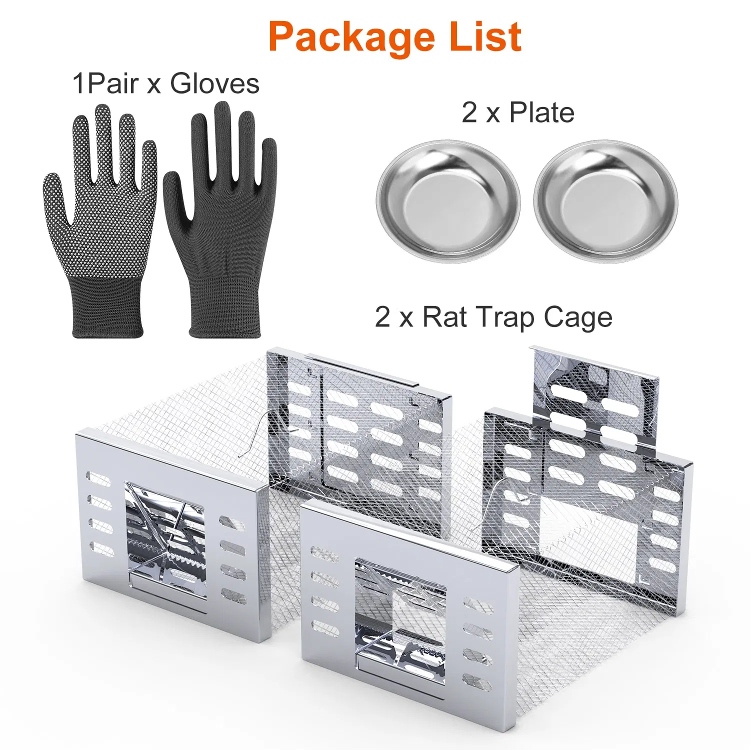 2Pcs Humane Rat Trap Catch and Release Live Mouse Cage Traps with Automatic Continuous Cycle Trapping for Chipmunk Rodent Mouse Small Animals photo 1