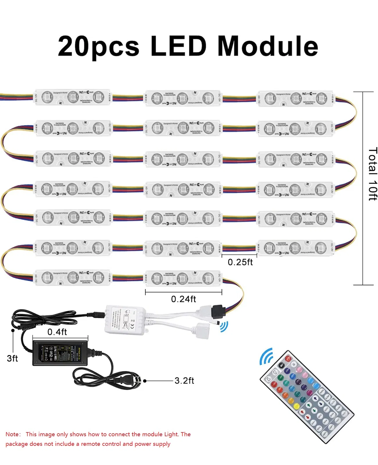 Waterproof 5050 SMD RGB LED Module Light Store Front Window Letters Sign Lamp (TK/TEMU self-picked up orders) photo 2