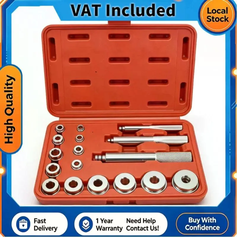 17Pcs Wheel Bearing Seal Driver Tool Set Aluminum Alloy Universal Bearing Race Install Removal Kit with Red Storage Case for Car Truck Motorcycle SUV Professional Auto Repair DIY Maintenance photo 3