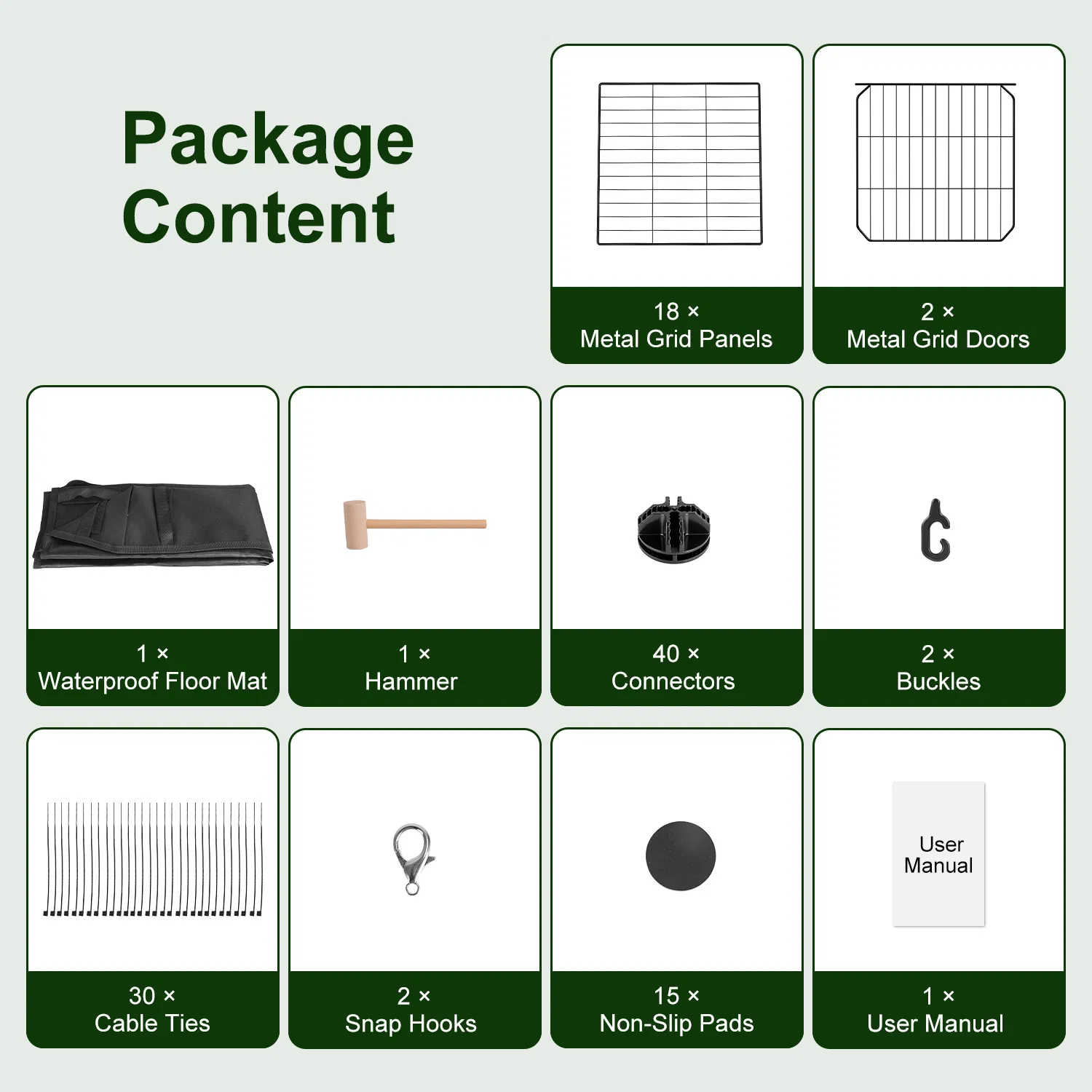 47x24x12" Guinea Pig Cage Small Animal Playpen DIY Metal Pet Enclosure with 20 Panels Waterproof Floor Mat for Hedgehogs Chickens Ducklings Rabbits Hamsters photo 5