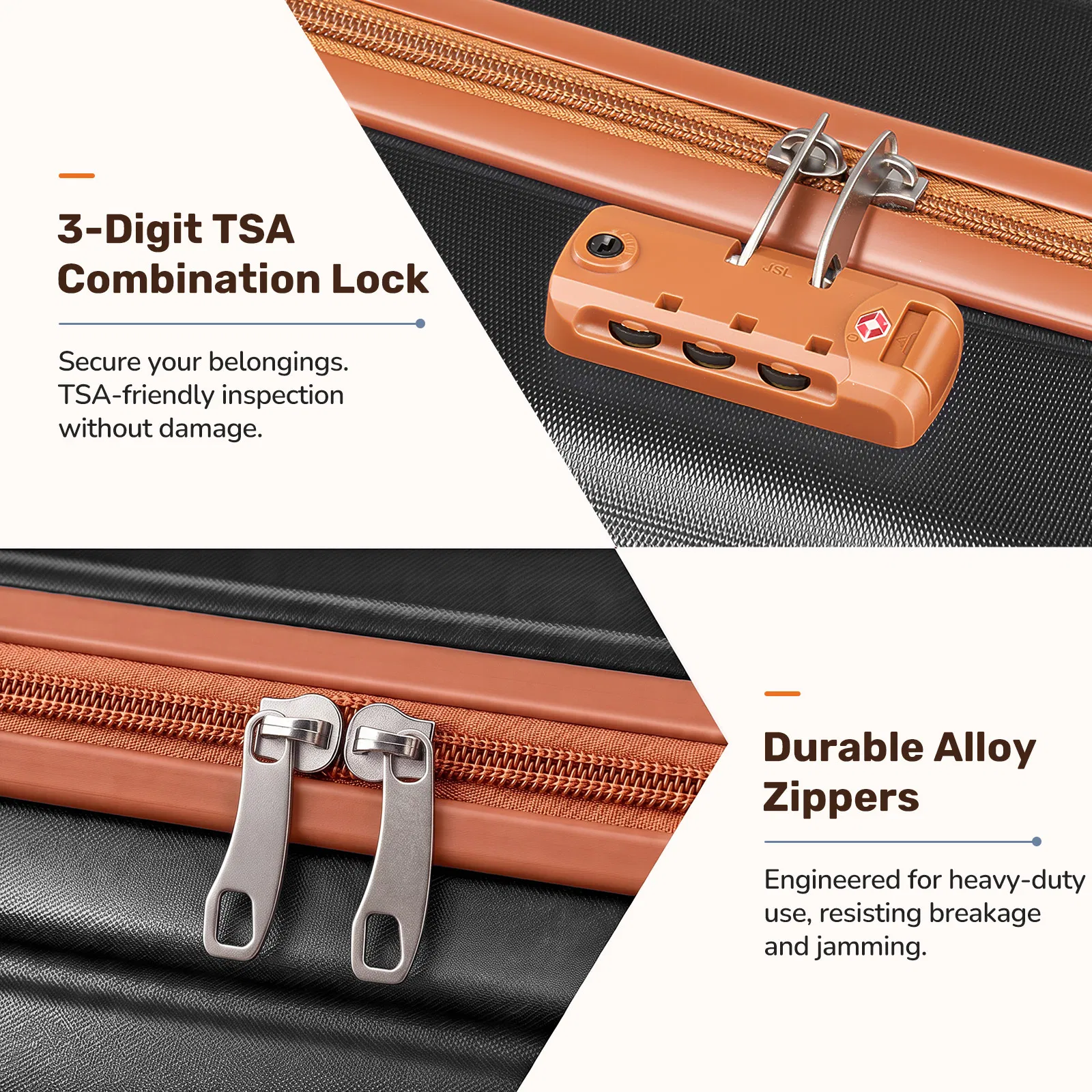 3pcs Travel Luggage Set with Backpack, Includes 20-Inch Carry-On Suitcase, Duffle Style Travel Bag, And Versatile Backpack, Durable Hard Shell, TSA Approved Combination Lock, 360 Spinner Wheels for Sm photo 2