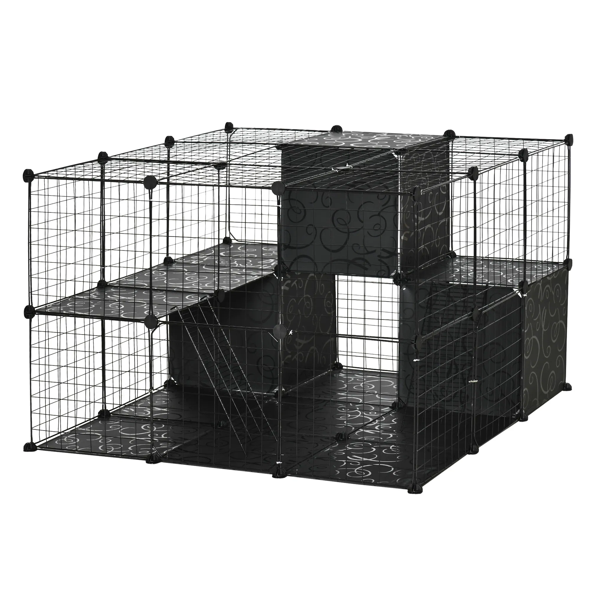 56 Panels Pet Playpen Small Animal Cage for Rabbit photo 1