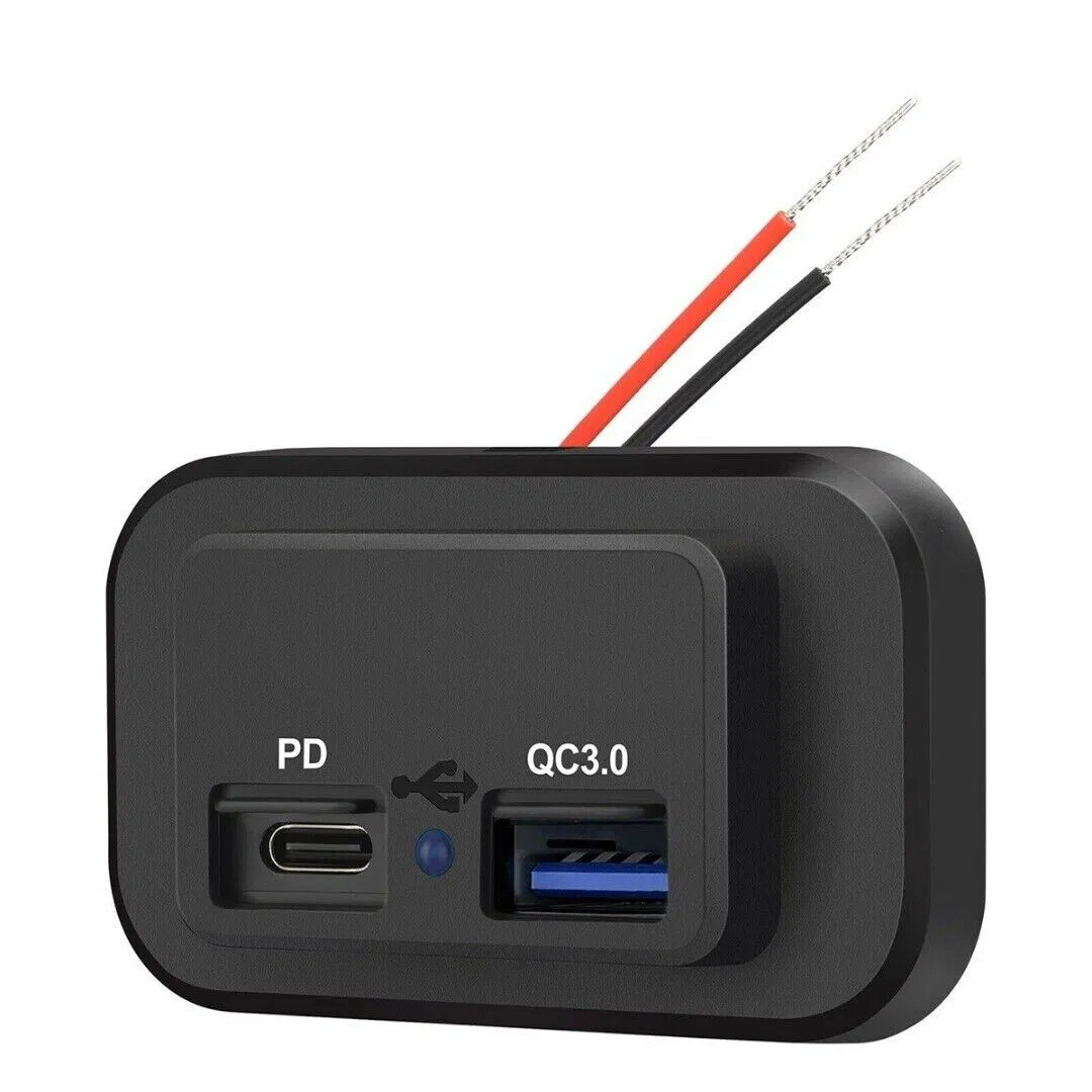 12-24V 4.8A Dual USB PD QC3.0 Car Boat RV Fast Charger Socket LED Power Outlet photo 8