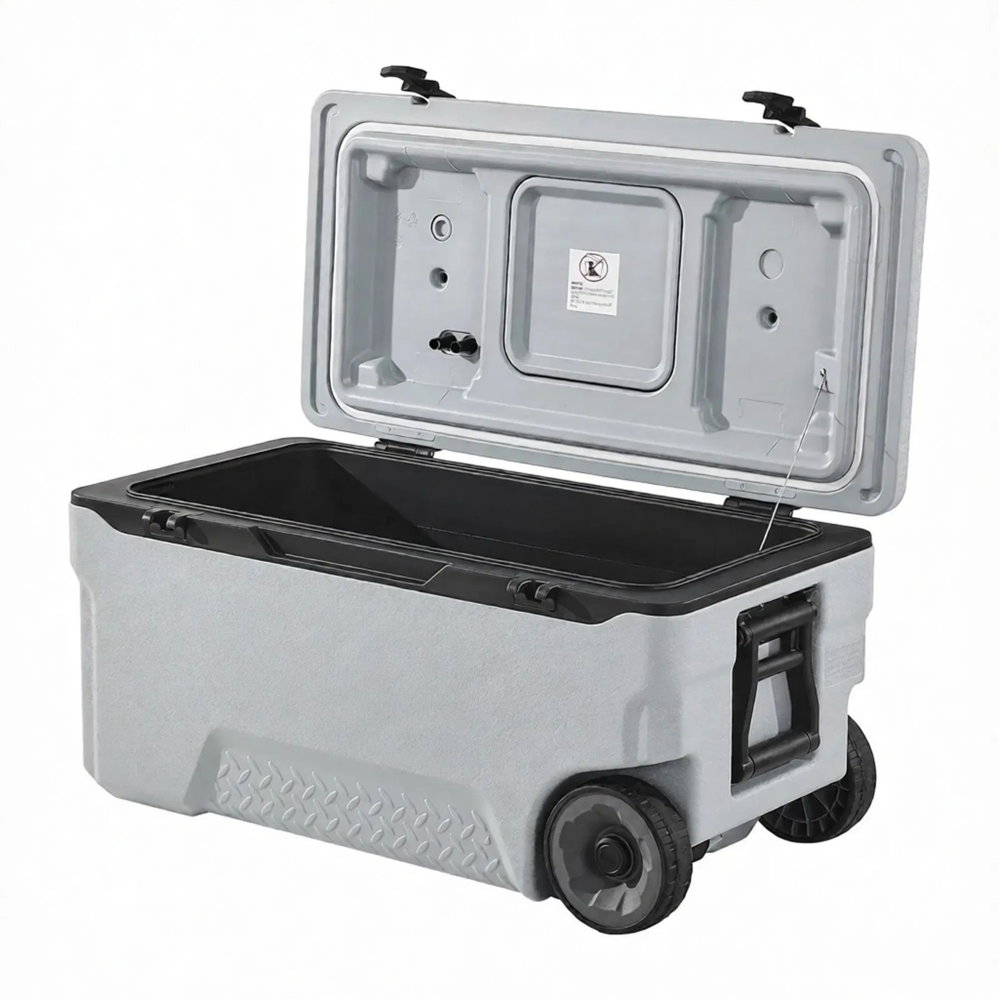74 QT Portable Wheeled Cooler, Cup Holder & Sturdy Handles, for Family Picnics & Long Trips photo 2