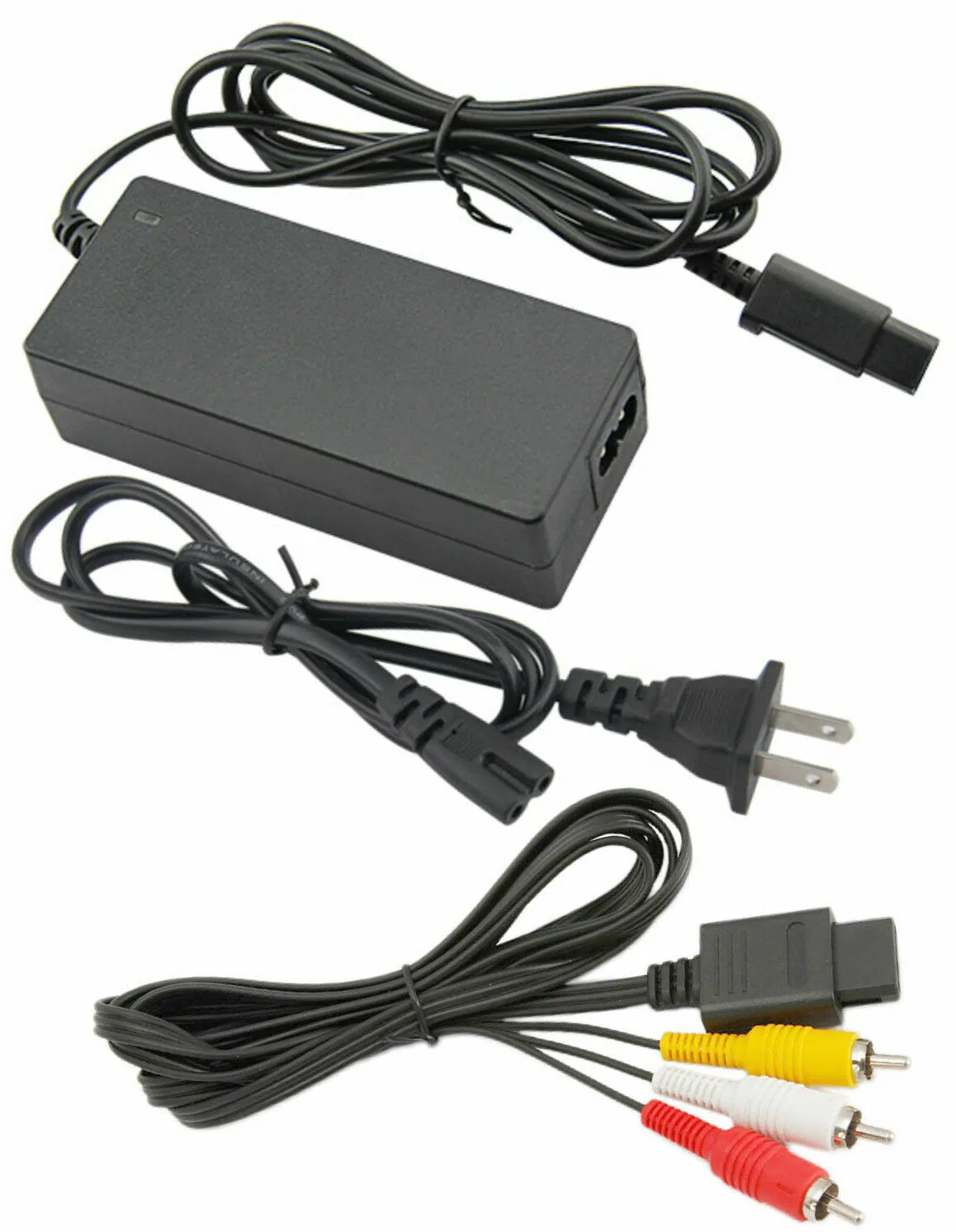 AC Adapter Power Supply & Audio Video A/V Cable for Nintendo GameCube Bundle USA photo 7