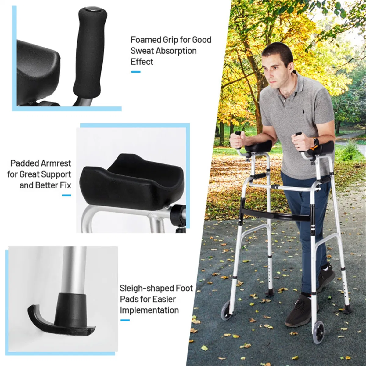 Foldable walking aids, toilet safety railings photo 7