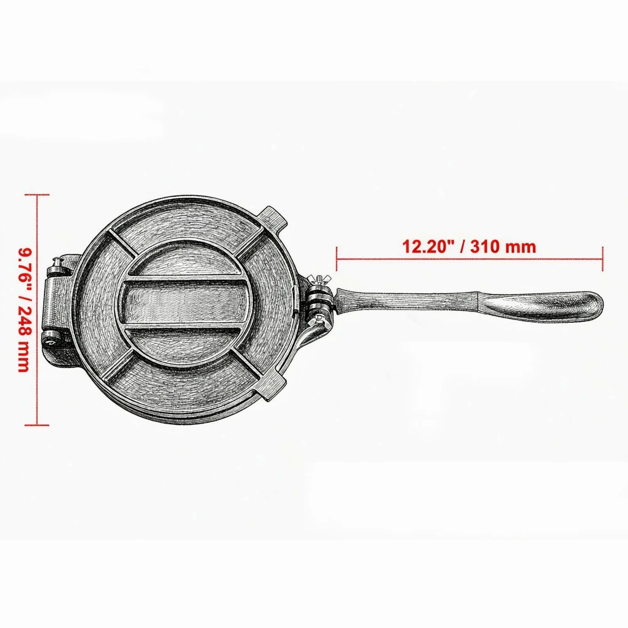 10-Inch Cast Iron Tortilla Press photo 5