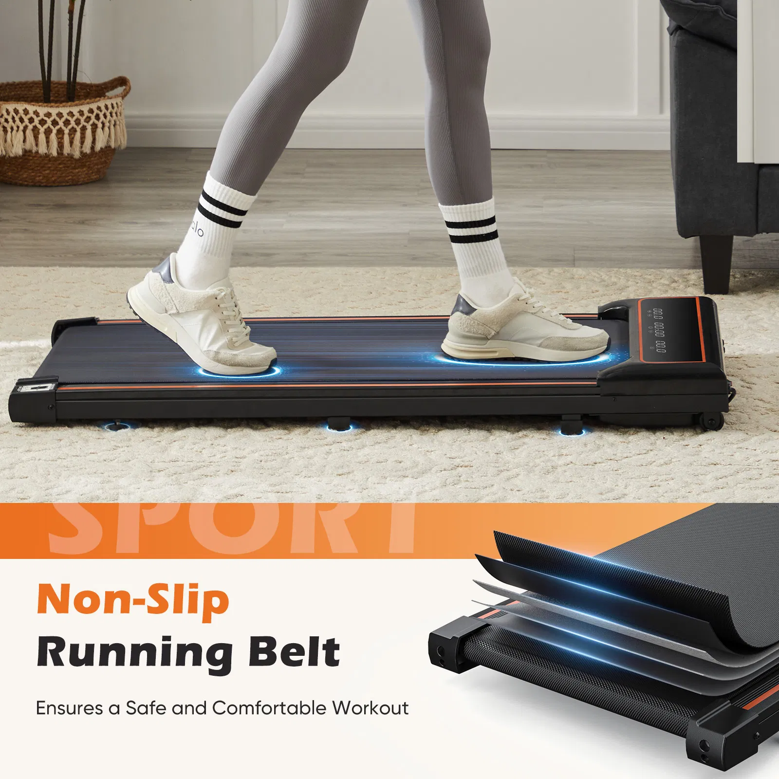 Walking Pad Treadmill – Compact & Portable Walking Pad, Quiet Operation, Adjustable Speed Settings photo 6