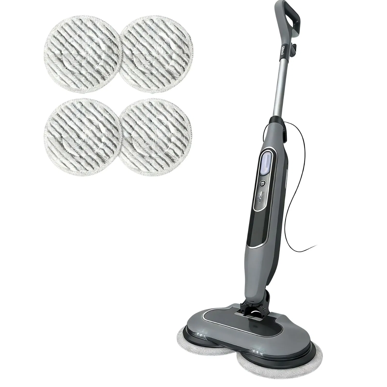 Dual Head Hard Floor Steam Mop, 3 Adjustable Steam Modes, LED Headlights, Lightweight for Home Tile Cleaning photo 1