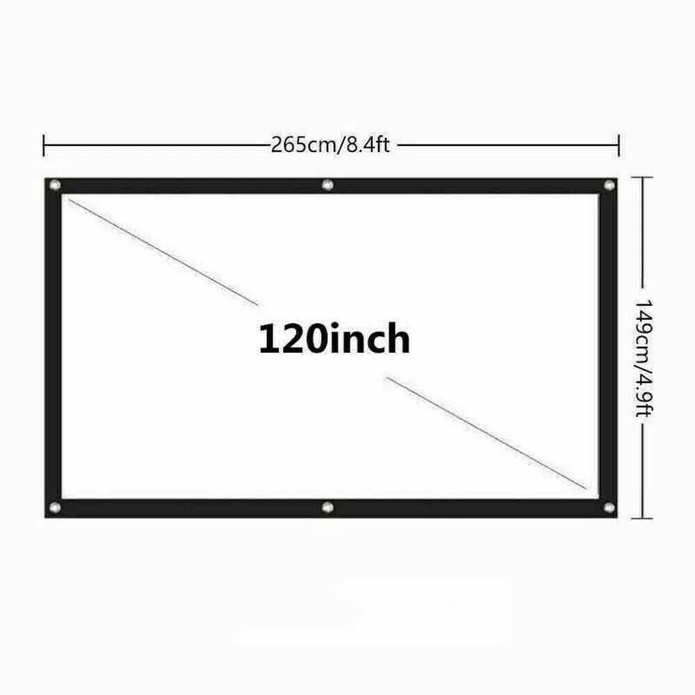 Portable Foldable Projector Screen 16:9 HD Outdoor Home Cinema Theater 3D Movie photo 6