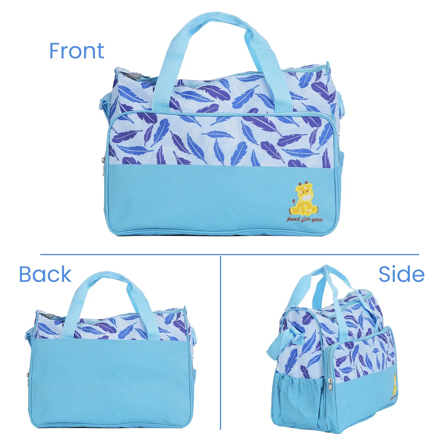 5Pcs Baby Nappy Diaper Bags Set Mummy Diaper Handbags with Diaper Pad Food Bag Bottle Bag Travel Tote Bags For Mom Dad photo 6