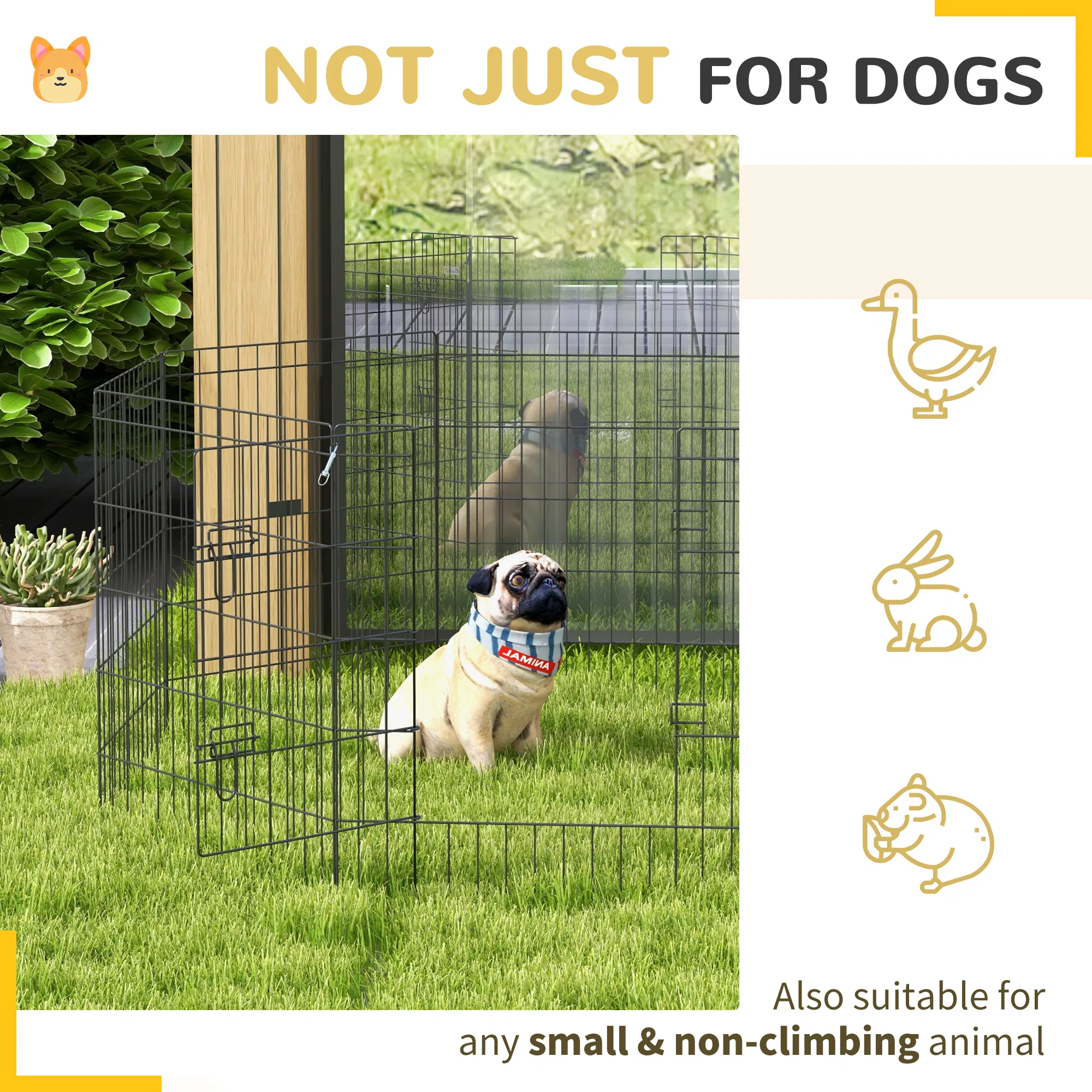 30inch Foldable Metal Exercise Pet Playpen Yard Dog Puppy Kennel Cage 8 Panel photo 2