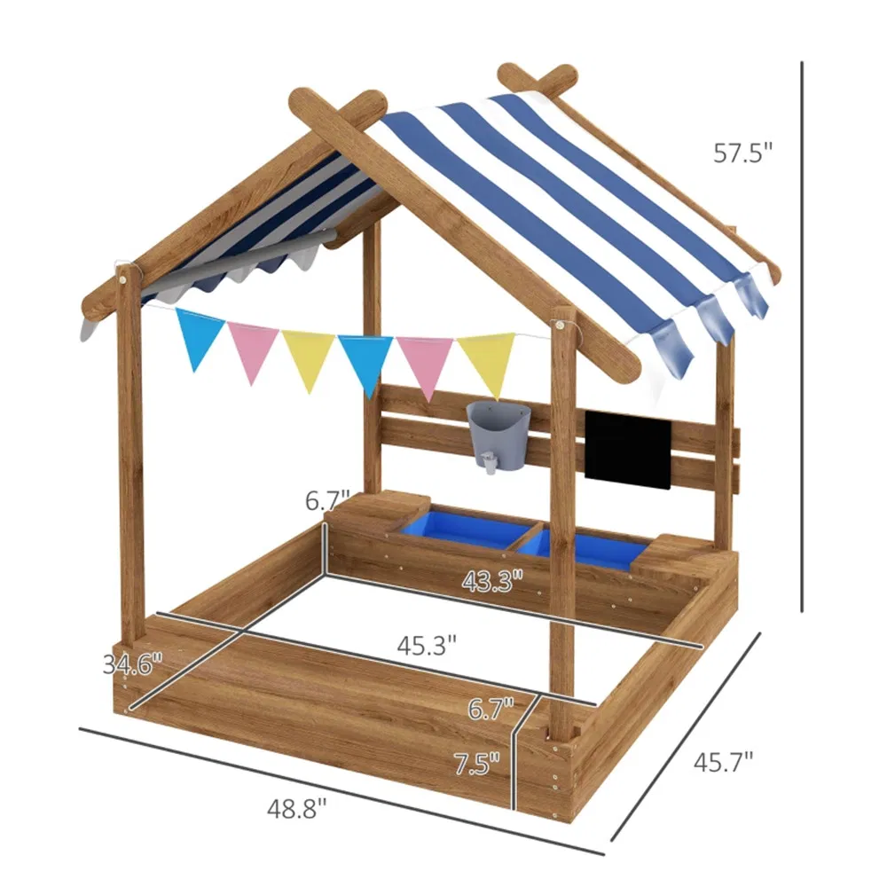 Wooden Sandbox, for 3-7 Years Old Kids ( Amazon Shipping)(Prohibited by WalMart) photo 6