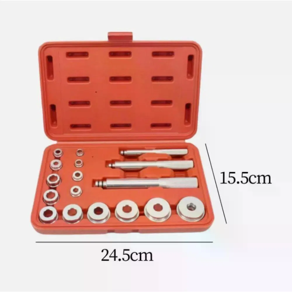 17Pcs Wheel Bearing Seal Driver Tool Set Aluminum Alloy Universal Bearing Race Install Removal Kit with Red Storage Case for Car Truck Motorcycle SUV Professional Auto Repair DIY Maintenance photo 6