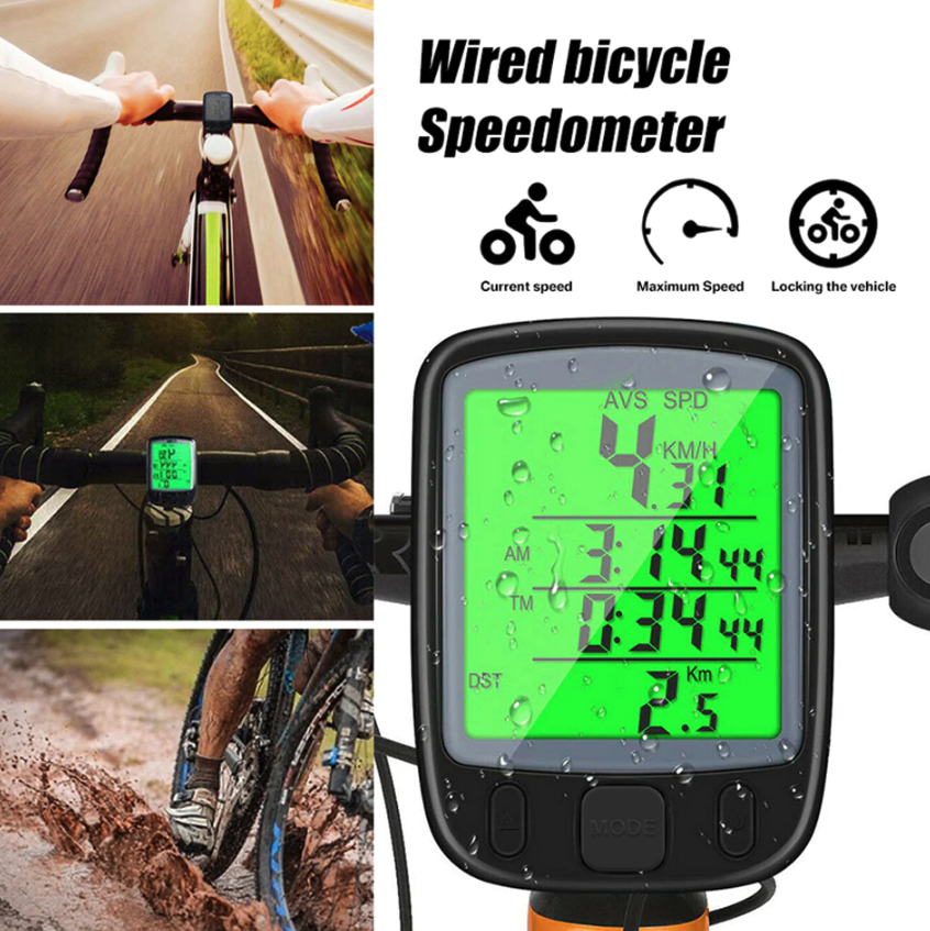 Bike Bicycle Speedometer Cycle Digital Odometer Computer Waterproof LCD Wireless photo 1