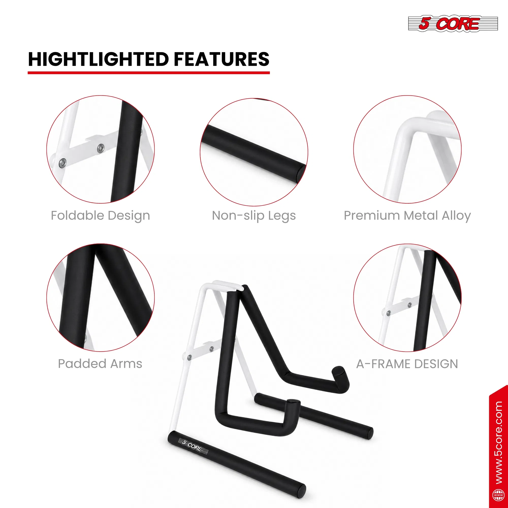 5 Core Ukulele Stand A Frame Metal Body w Soft Padded Arms Support Banjo Ukuleles Mini Guitar Violin photo 6