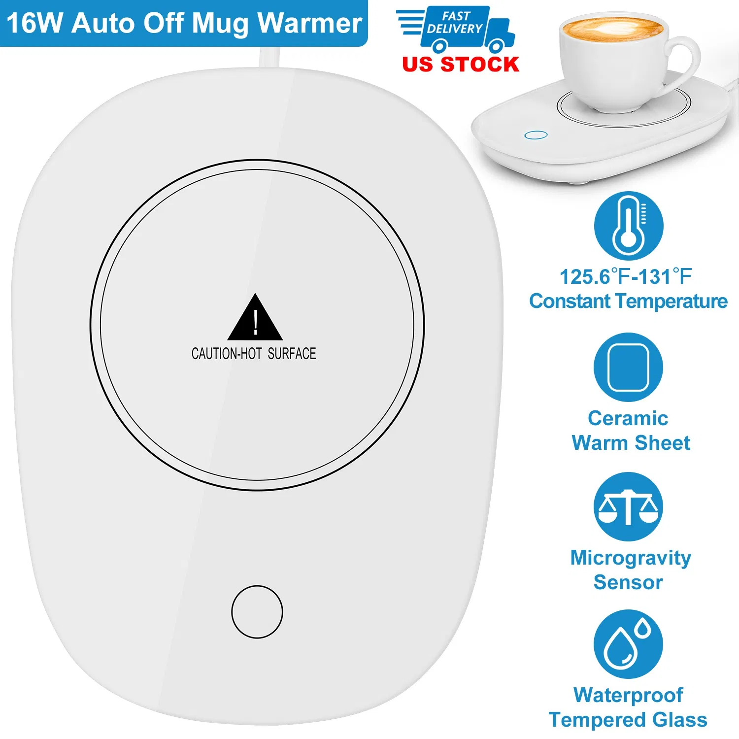 Coffee Mug Warmer Cup Warmer Auto Shut Off Coffee Tea Milk Electric Heater Pad Office Home Desk Coffee Mug Warmer Electric Beverage Warme photo 6
