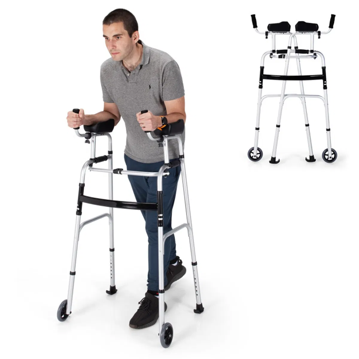 Foldable walking aids, toilet safety railings photo 1