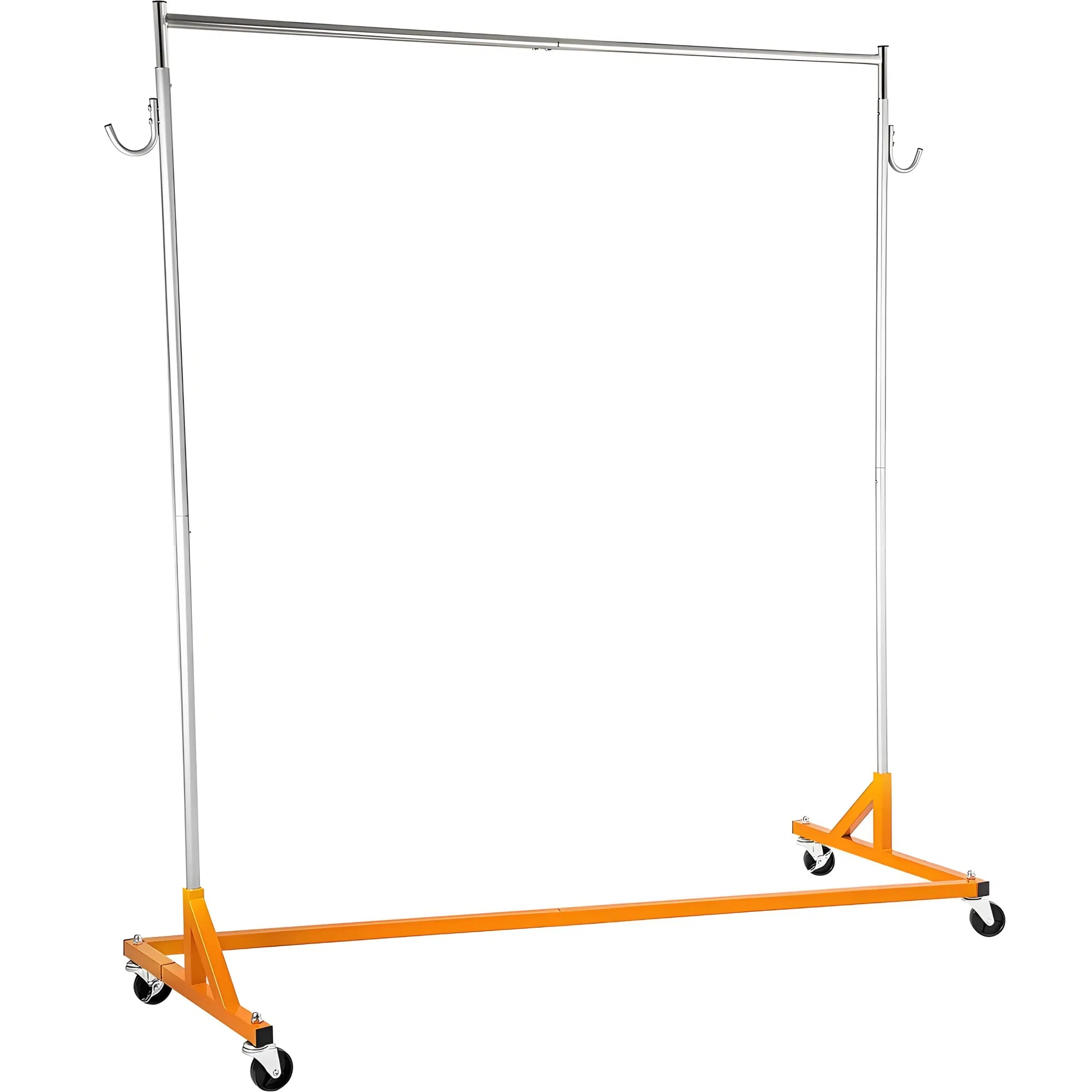 Z Rack, Industrial Grade Z Base Garment Rack, Heavy Duty Clothing Rack with Lockable Casters, for Home, Garment Store Display & Commercial Use, Orange photo 2