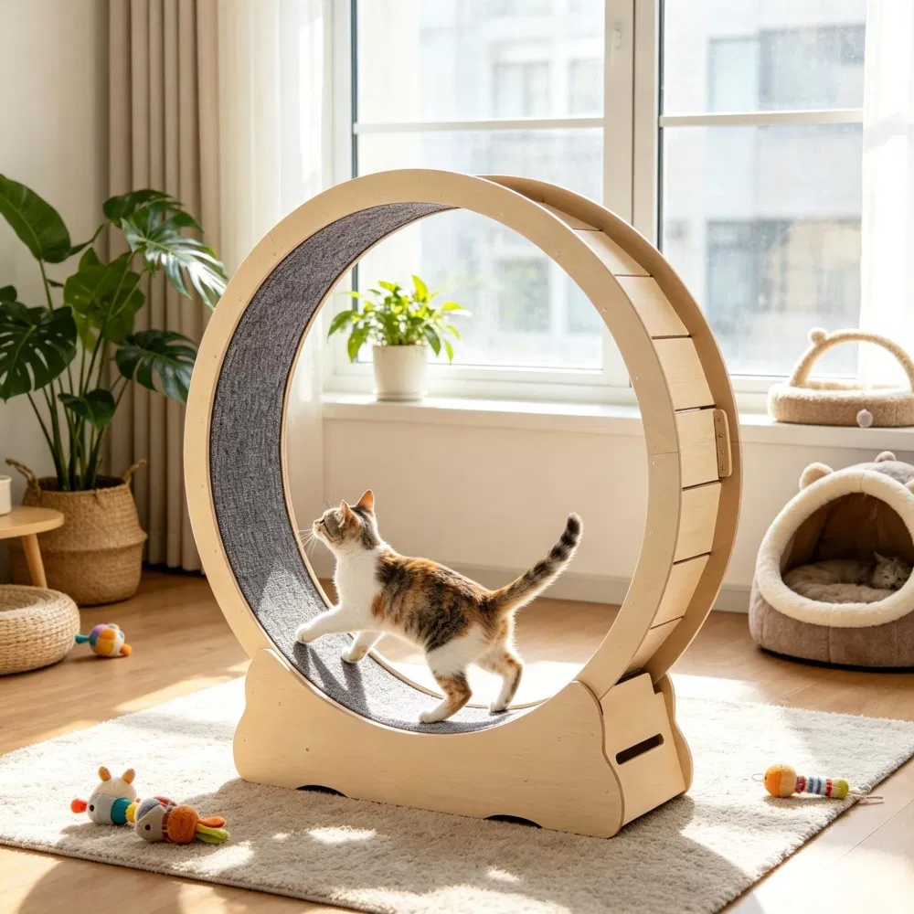Wooden Cat Exercise Wheel photo 2