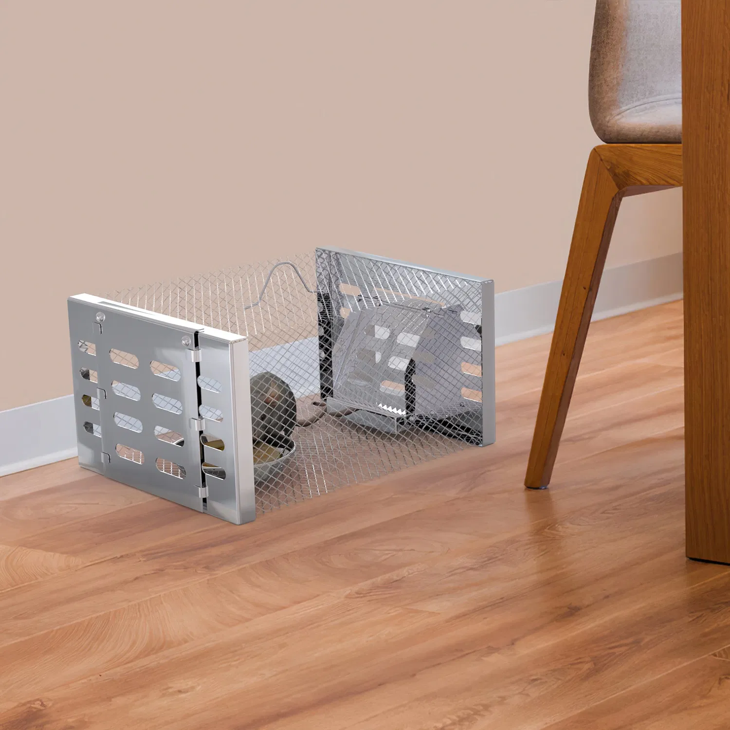 2Pcs Humane Rat Trap Catch and Release Live Mouse Cage Traps with Automatic Continuous Cycle Trapping for Chipmunk Rodent Mouse Small Animals photo 2