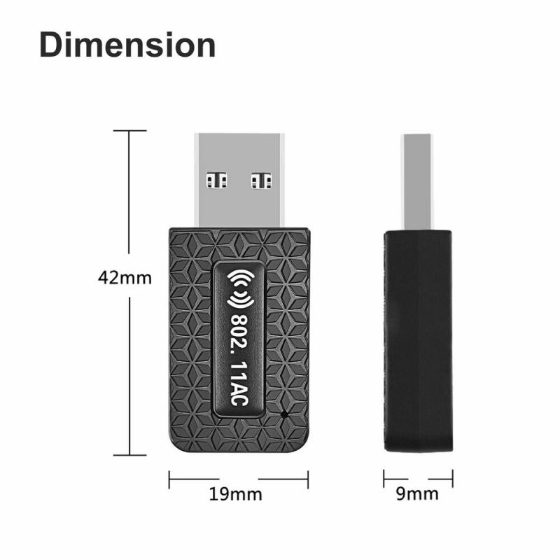 1300Mbps USB3.0 Wireless WiFi Adapter Dongle Dual Band 5G/2.4G Desktop Laptop PC photo 7