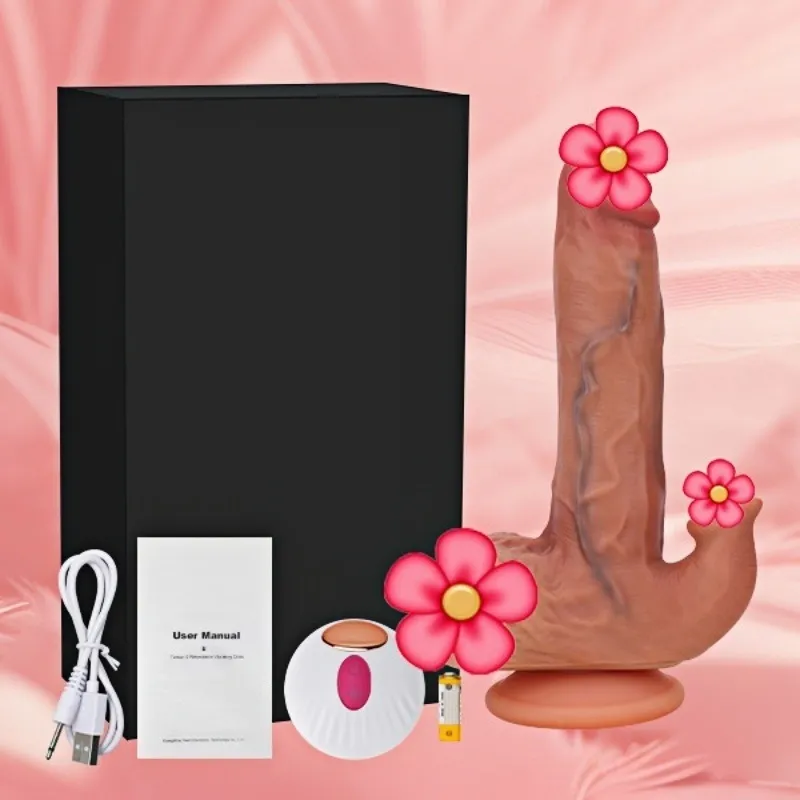 A realistic female vibrator with a phallic shape, designed for G-spot stimulation, heating, thrusting, swaying and vibrating. Perfect for female couples photo 1