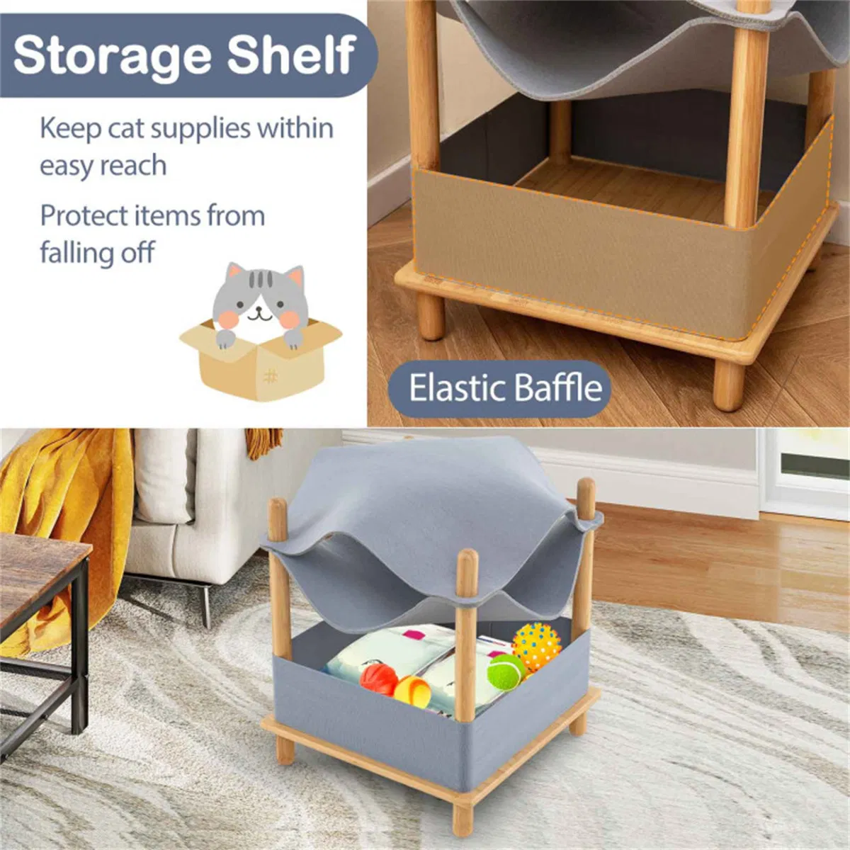 2-Tier Cat Condo with Hammock photo 7